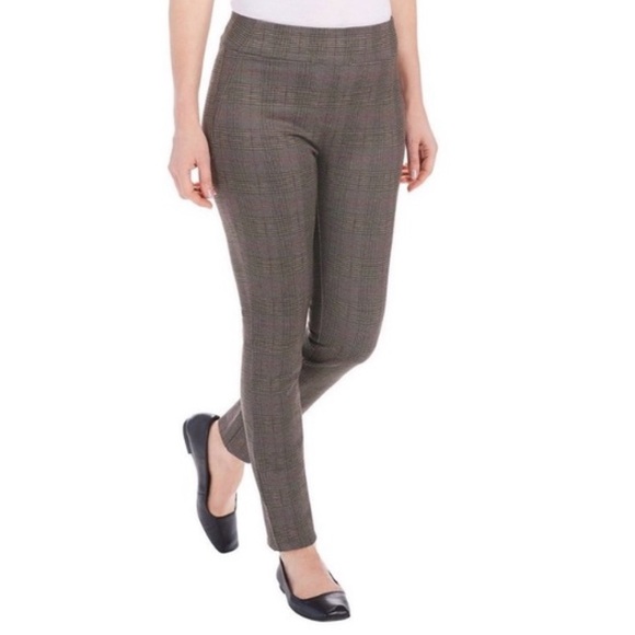 Dalia Pants - Dalia size 8 pull-on plaid ponte pant